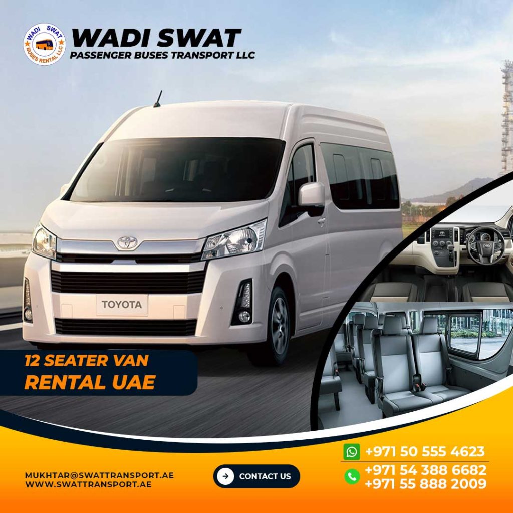 12 Seater Van Rental Abu Dhabi, Dubai, Sharjah and Ajman