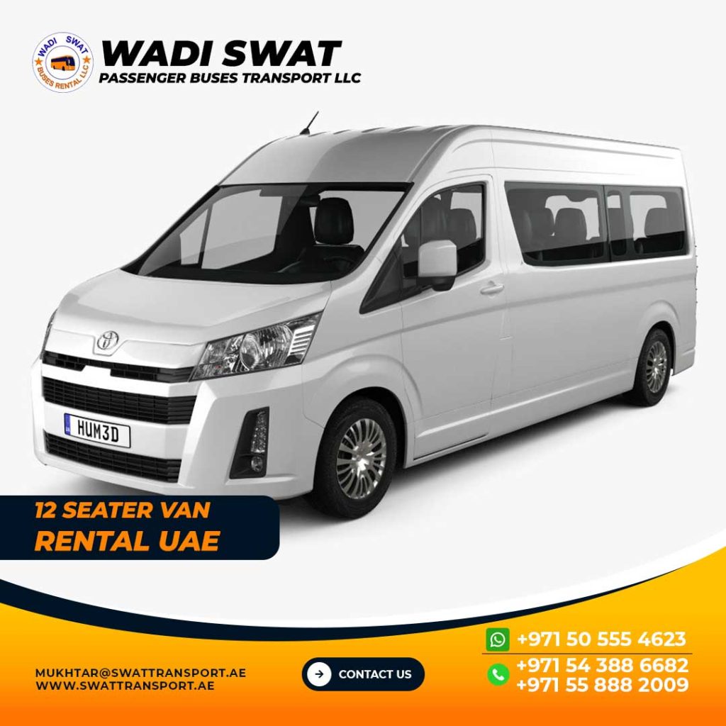 12 Seater Van Rental Dubai, Ajman, Sharjah and Abu Dhabi